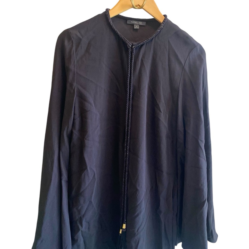 RACHEL ZOE Black Bell Sleeve Mini Dress - Picture 2 of 10